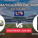 ক্যান্ডি বোল্টস বনাম নুওয়ারা এলিয়া কিংস ম্যাচ প্রেডিকশন: KB vs NEK, 4th T10 ম্যাচ, বিশ্লেষণ ও পিচ রিপোর্ট – আজকের ম্যাচে কে জিতবে?