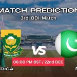 দক্ষিণ আফ্রিকা বনাম পাকিস্তান ম্যাচ প্রেডিকশন: SA বনাম PAK, 3rd ODI ম্যাচ, বিশ্লেষণ ও পিচ রিপোর্ট – আজকের ম্যাচে কে জিতবে?