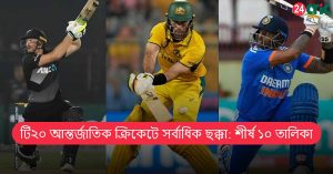 টি২০ আন্তর্জাতিক ক্রিকেটে সর্বাধিক ছক্কা