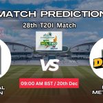 ঢাকা মেট্রোপলিস বনাম বরিশাল ডিভিশন ম্যাচ প্রেডিকশন: DAM vs BAD, 28th T20 ম্যাচ, বিশ্লেষণ ও পিচ রিপোর্ট – আজকের ম্যাচে কে জিতবে?