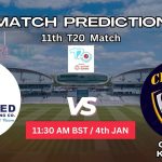 আল-রাশেদ ইন্টারন্যাশনাল শিপিং কো বনাম চেন্নাই কিংস সিএ ম্যাচ প্রেডিকশন: ARI বনাম CHK, 11th T20 ম্যাচ, বিশ্লেষণ ও পিচ রিপোর্ট – আজকের ম্যাচে কে জিতবে?