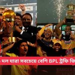 শীর্ষ 5 দল যারা সবচেয়ে বেশি BPL ট্রফি জিতেছে