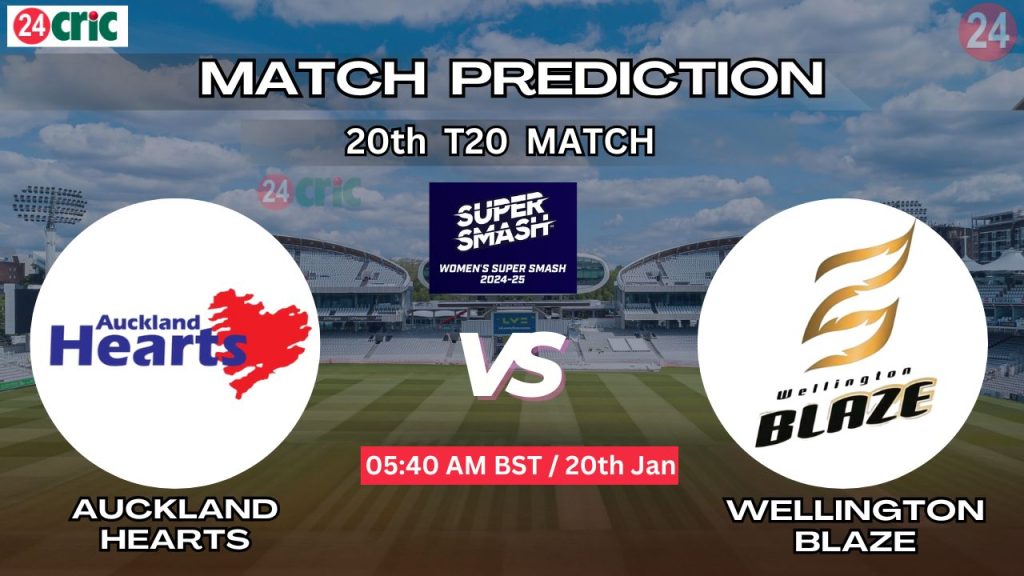 অকল্যান্ড হার্টস বনাম ওয়েলিংটন ব্লেজ ম্যাচ প্রেডিকশন AH-W vs WB-W, ২০তম T20