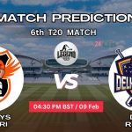 BBU vs DR ম্যাচ প্রেডিকশন: বিগ বয়েজ ইউনিকারি বনাম দিল্লি রয়্যালস, ৬ষ্ঠ T20 ম্যাচ, বিবরণ ও স্কোরকার্ড – আজকের ম্যাচে কে জিতবে?