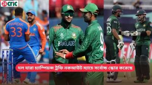 দল যারা চ্যাম্পিয়ন্স ট্রফি নকআউট ম্যাচে সর্বোচ্চ স্কোর করেছে