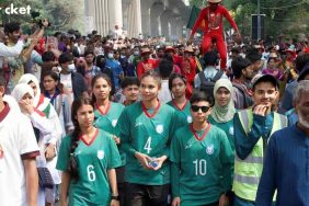 Pohela Boishakh Women Footballers Join National Festivities